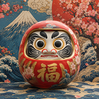 [AI Art] 日本開運物 達摩不倒翁