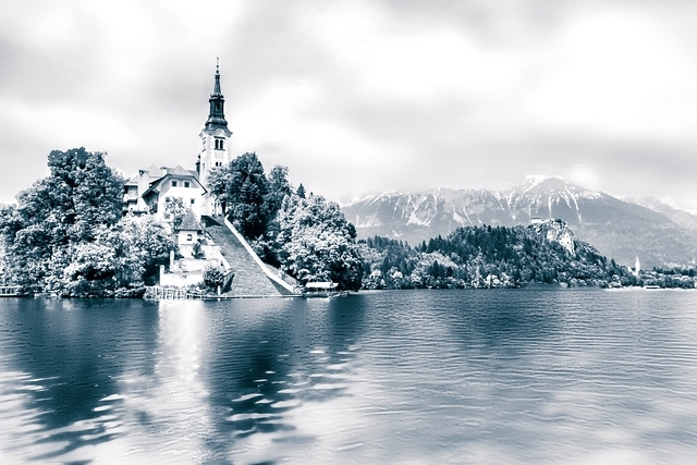 Reflection of Lake Bled