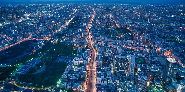 あべのハルカスからの大阪夜景