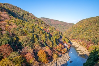 日本嵐山保津峽紅葉