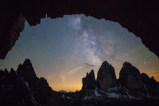 Milky Way on Drei Zinnen