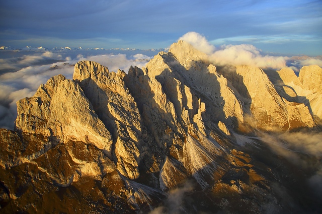 Aerial view of Odle Italy