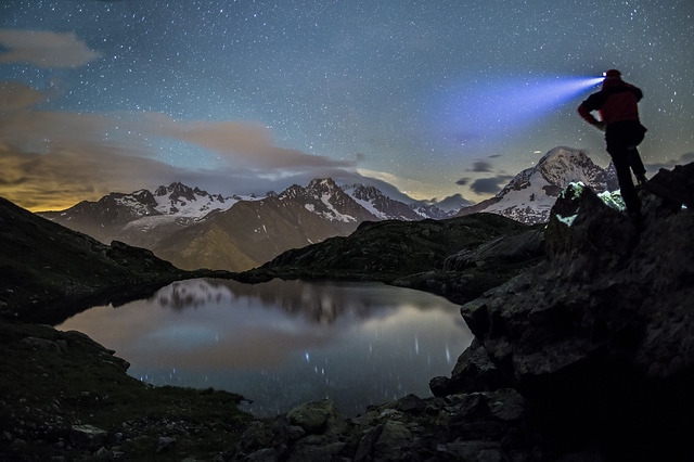 Lac De Cheserys at night, Haute Savoie