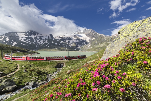 Bernina Train, Switzerland, Engadine