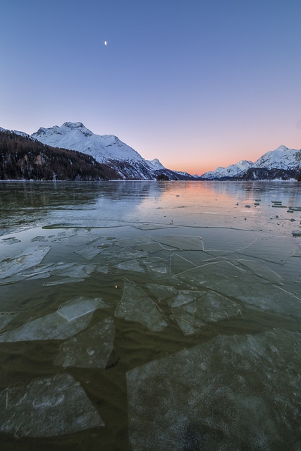 Lake Sils at dawn, Engadine, Switzerland