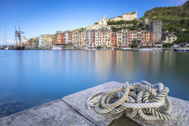 View of Portovenere, Liguria, Italy