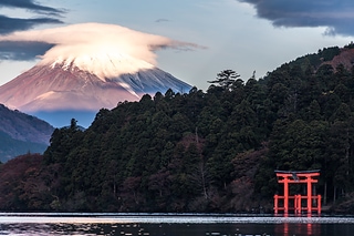 富士山及河口湖鳥居