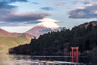 富士山及河口湖鳥居