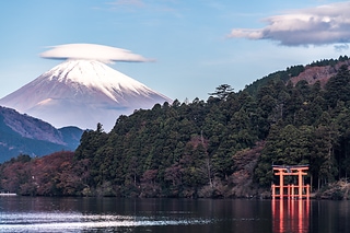 富士山及河口湖鳥居