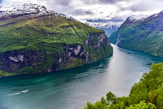 Beautiful valley scene in Norway