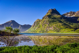 Beautiful mountain reflection