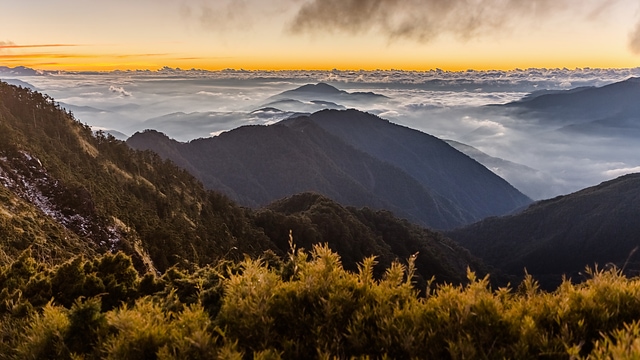 合歡主峰夕霞