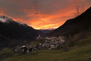 Sunset in Soglio